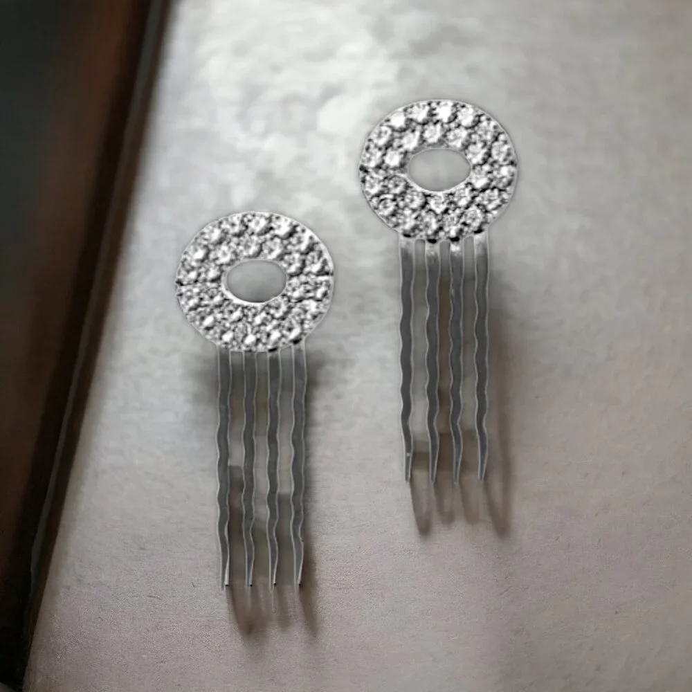 INC Crystal Hair Combs